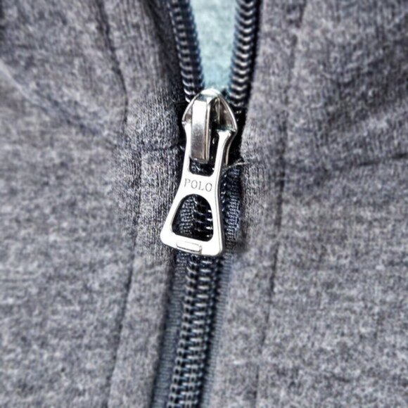 Polo Ralph Lauren Sweater Pony Logo 1/4 Zip Pullover Gray Long Sleeve Mens Sz L - Picture 8 of 10